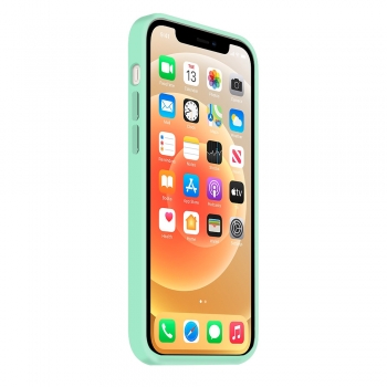 Coque Silicone Moxie BeFluo Fine et Légère pour iPhone 17 Pro Max, Intérieur Microfibre - Menthe poivrée