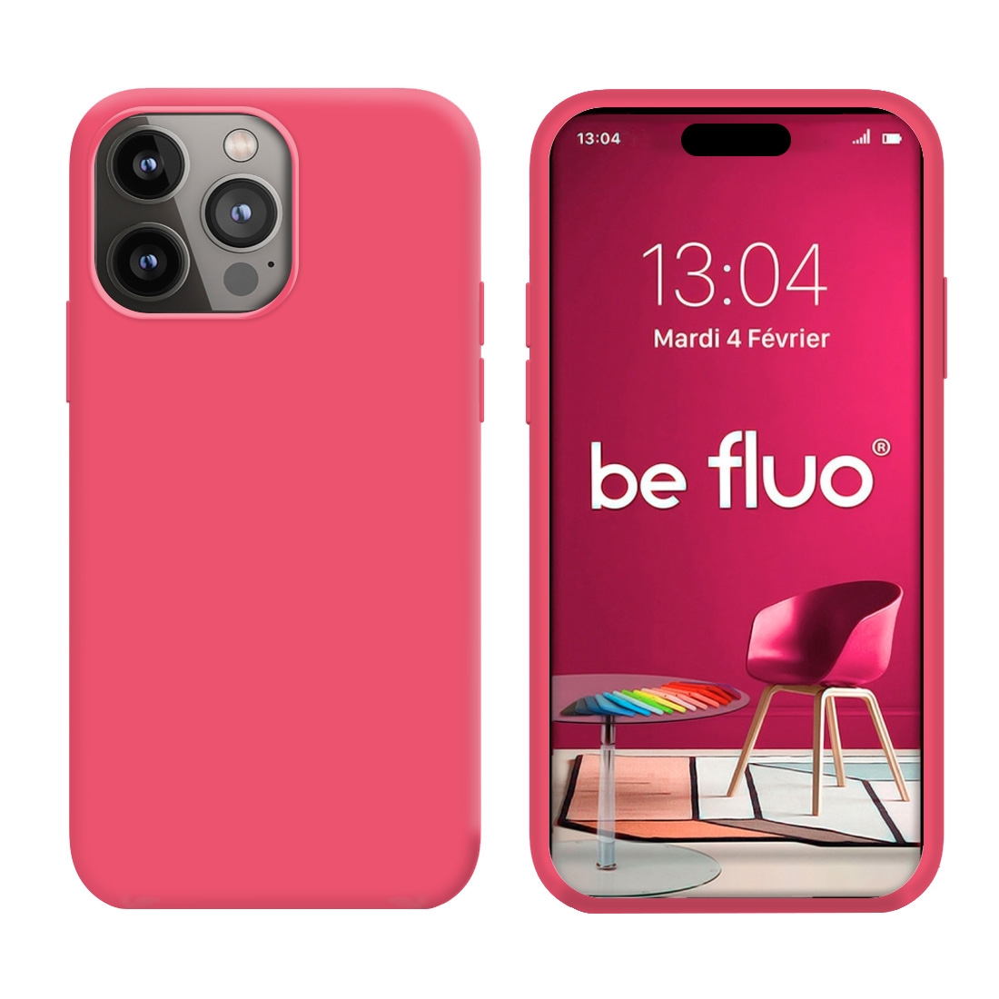 Coque Silicone Moxie BeFluo iPhone 16 Pro - Fruit du dragon
