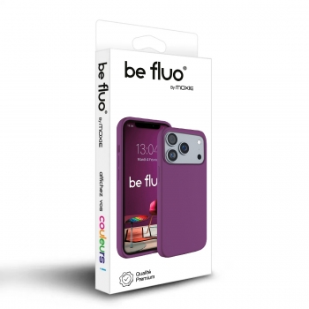 Coque Silicone Moxie BeFluo Fine et Légère pour iPhone 17e, Intérieur Microfibre - Jaune fluo