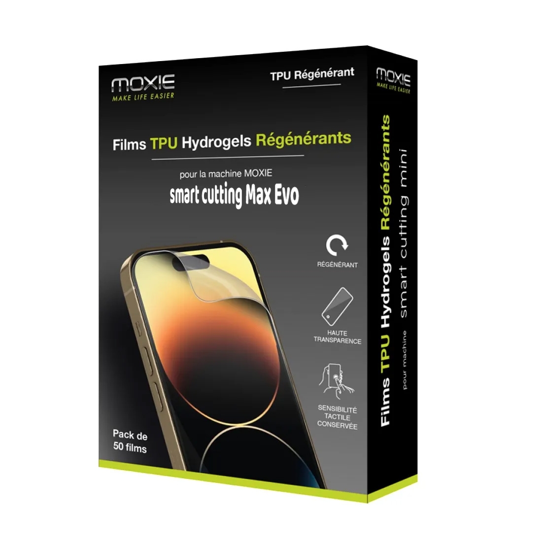 Pack de 50 Films Tpu regénérant hydrogel pour machine SMARTCUTTING MAX EVO