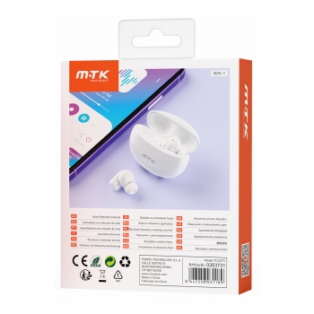 Écouteurs Bluetooth 5.3 avec Réduction de Bruit - blanc