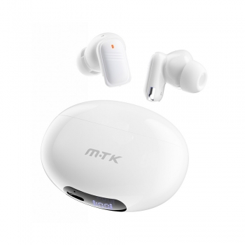 Écouteurs Bluetooth 5.3 avec Réduction de Bruit - blanc