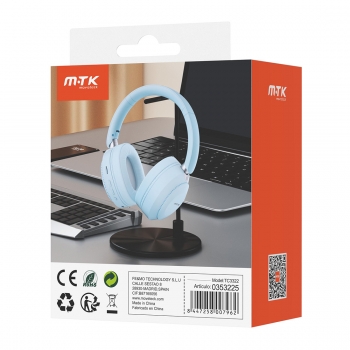 Casque Bluetooth Sans Fil TWS pliable - bleu