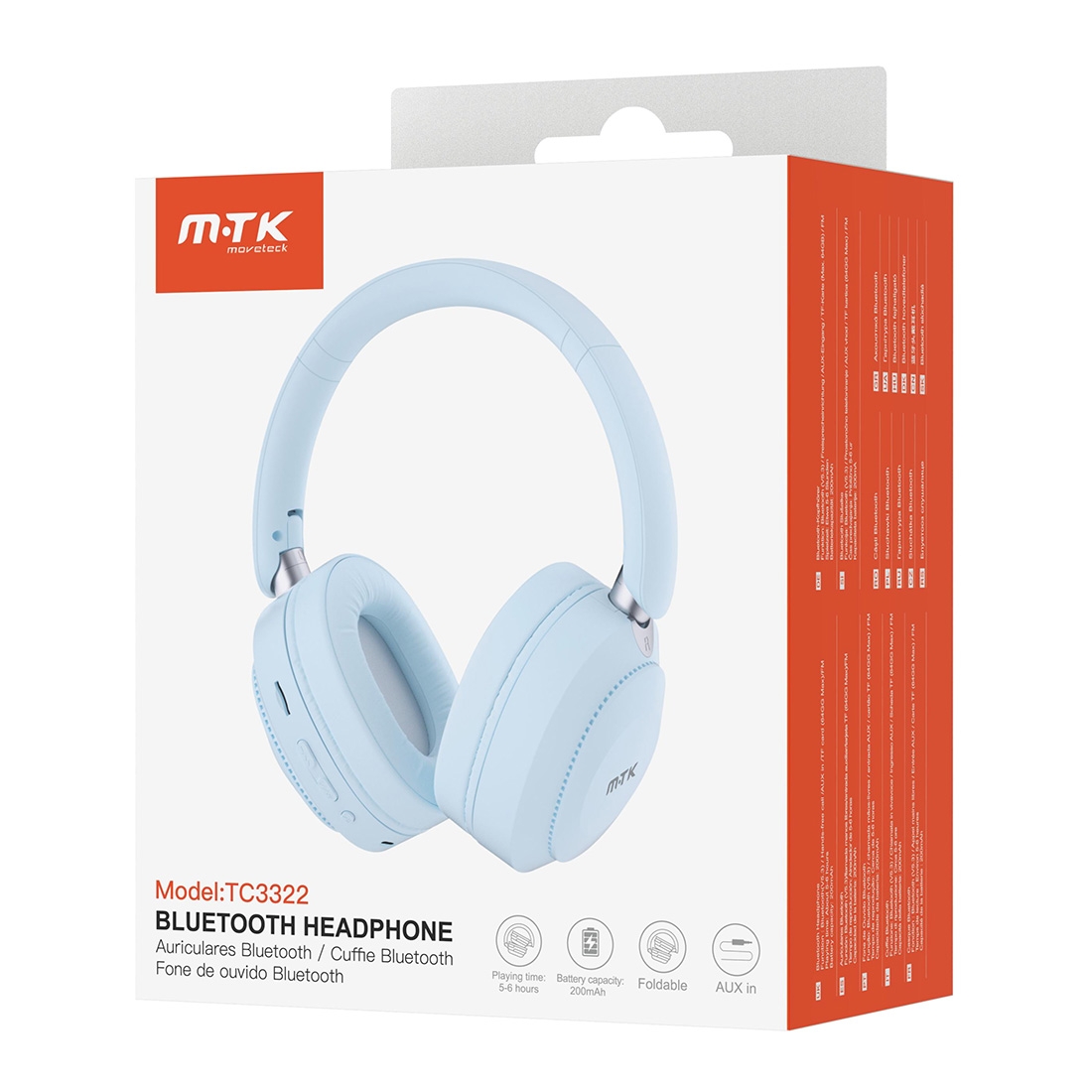 Casque Bluetooth Sans Fil TWS pliable - bleu