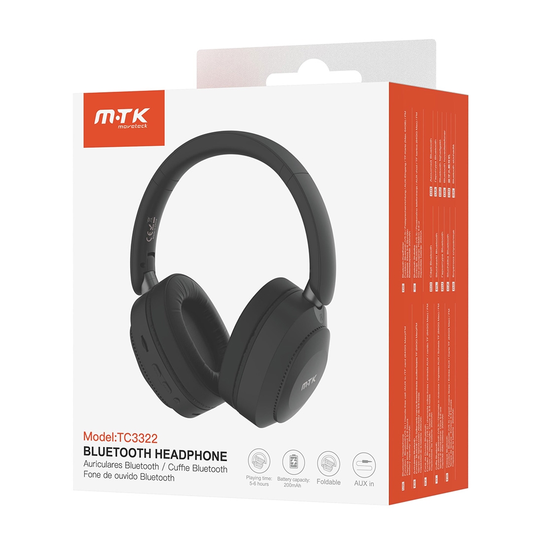 Casque Bluetooth Sans Fil TWS pliable - Noir