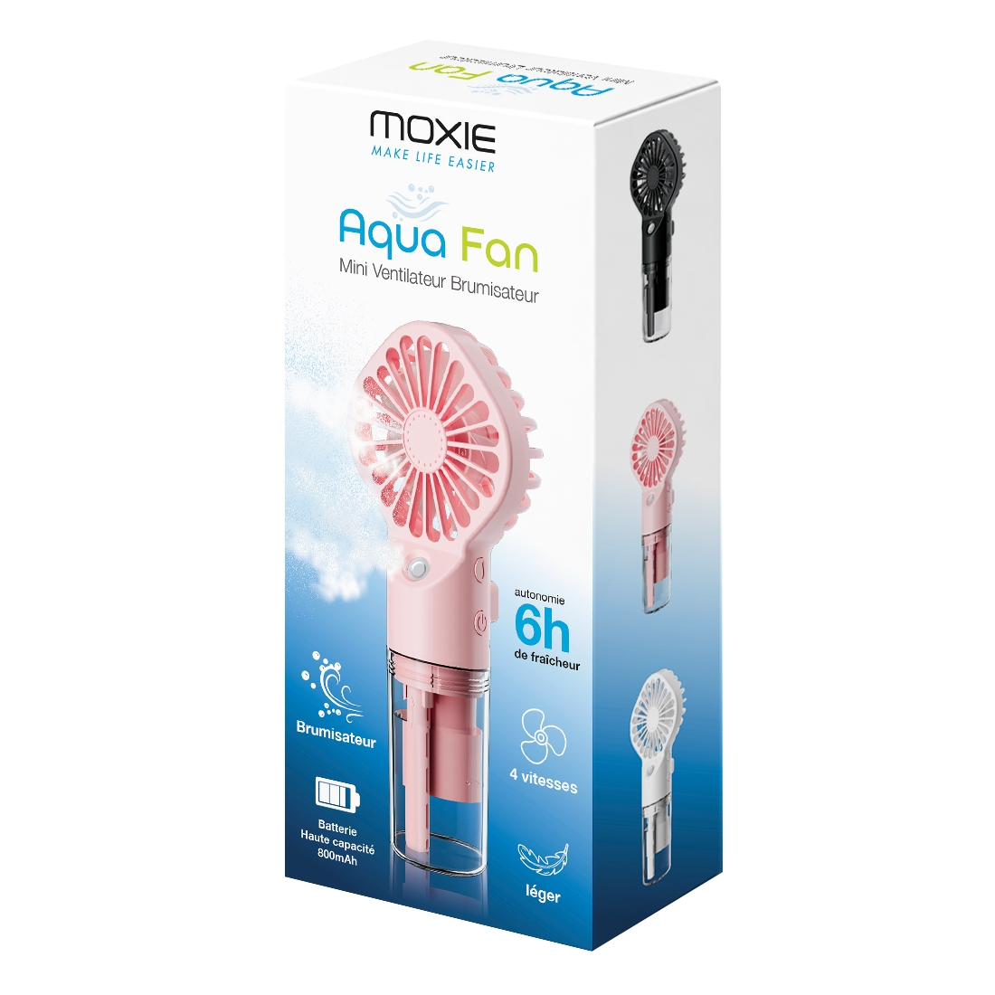 Ventilateur / brumisateur electrique 20ml - rose