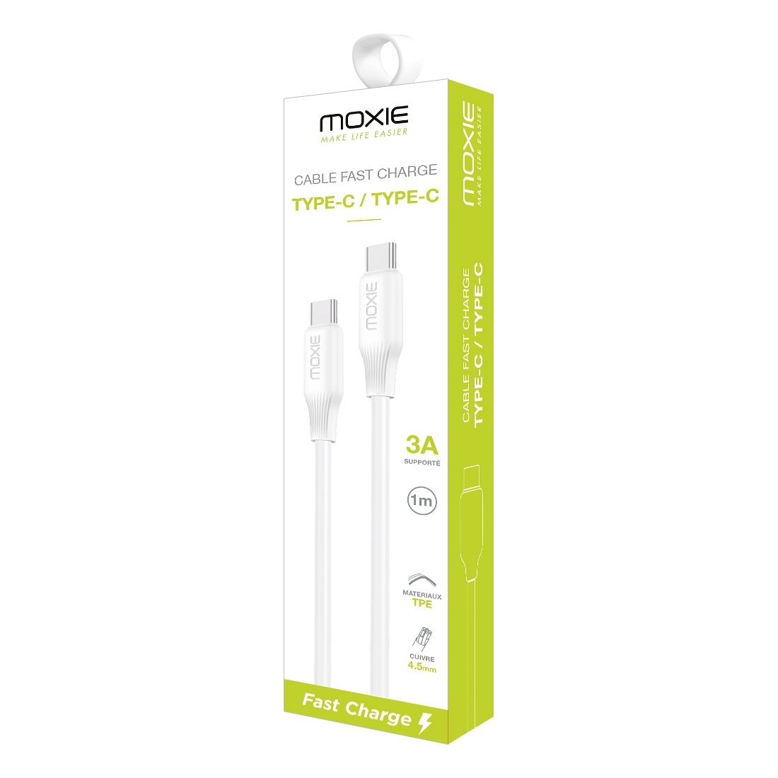 Cable de charge ultra resistant pour Smartphone - Type-C / Type-C - 1 mètre