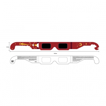 Paire de lunettes en carton pour eclipse 2026 - pour enfant