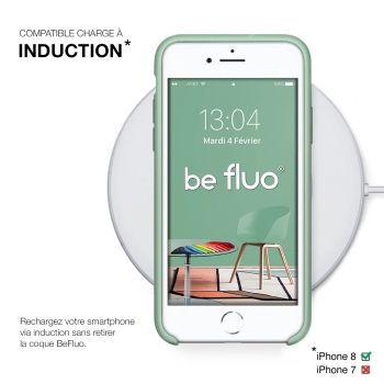 Moxie Coque iPhone 7/8/SE 2020 [BeFluo] Coque Silicone Fine et Légère pour iPhone 8, iPhone 7 et iPhone SE 2020, Intérieur Microfibre, Coque Anti-chocs et Anti-rayures pour iPhone 8/7/SE 2020 - Menthe